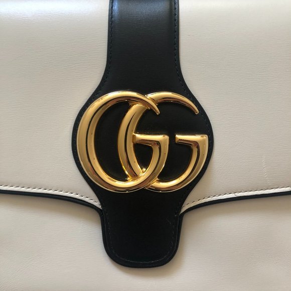 GUCCI | W&B Calf Leather Luxury Cross body Handbag | Arli Medium - Picture 3 of 13